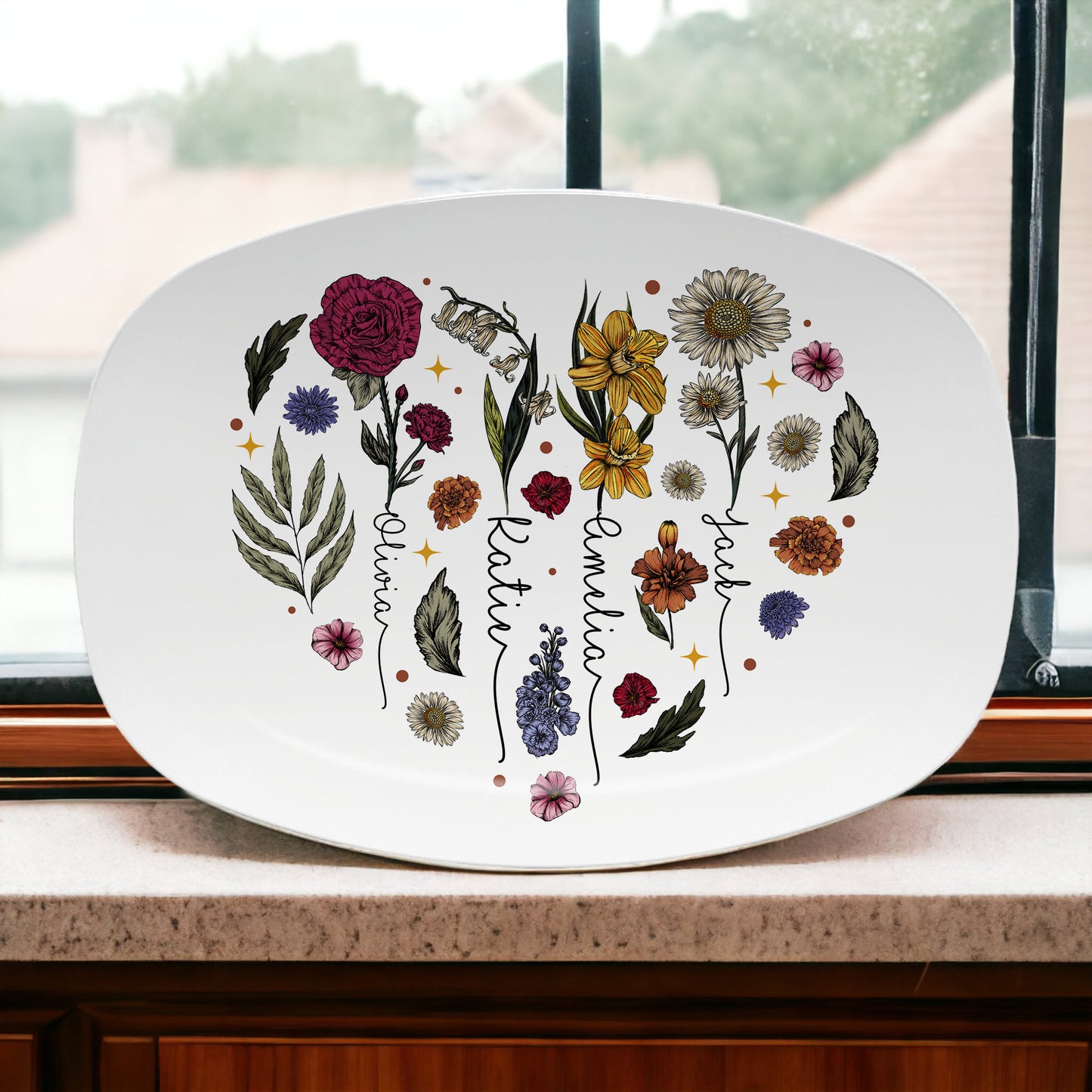 Personalized Mother's Day Handprint Plate-P7