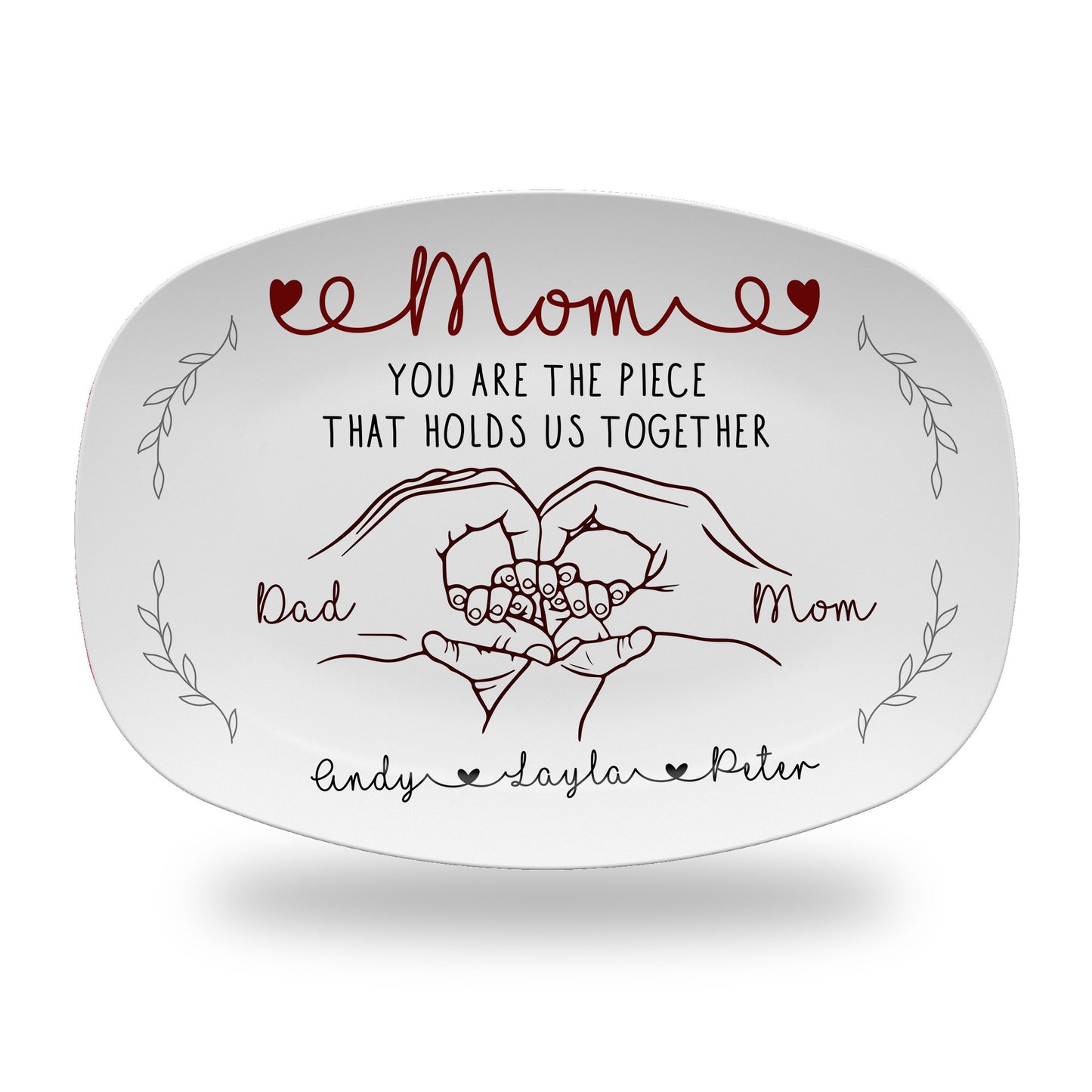 Personalized Mother's Day Handprint Plate- P22