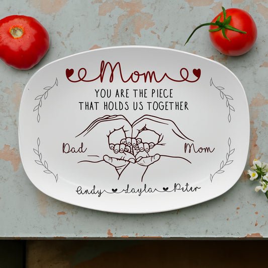 Personalized Mother's Day Handprint Plate- P22