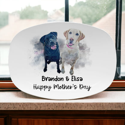 Personalized Mother's Day Handprint Plate-P4